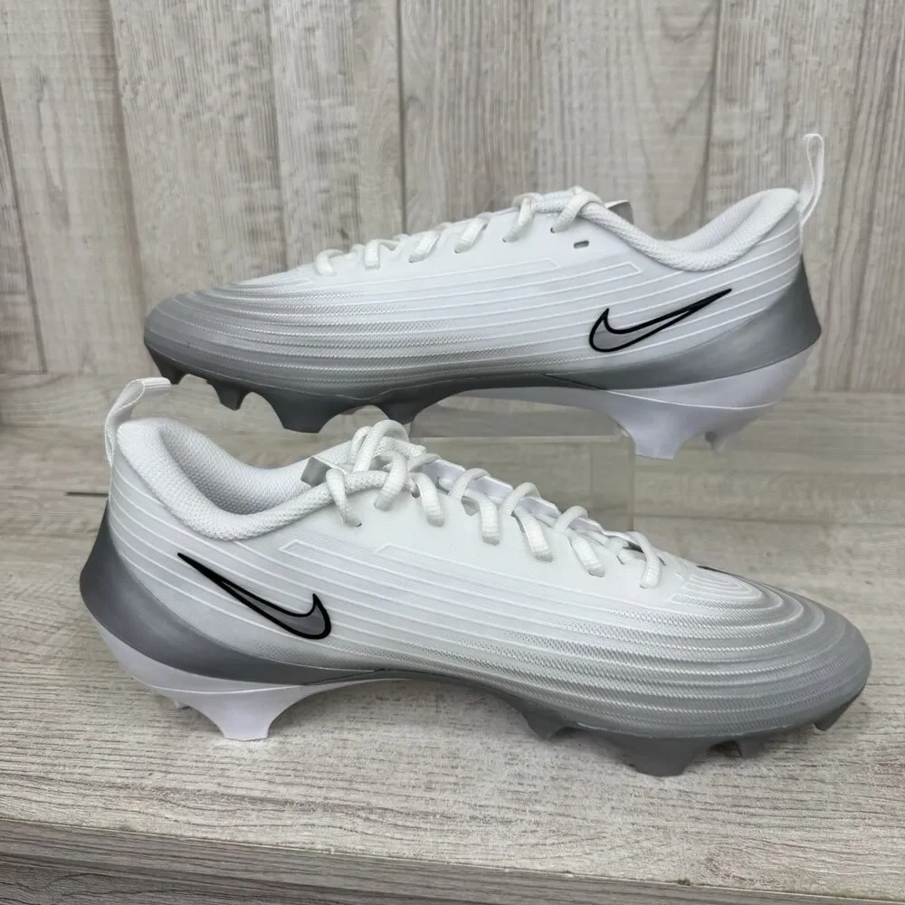 Nike Vapor Speed 3 Men's Size 10.5 White Silver Football Cleats FB3303-100 New